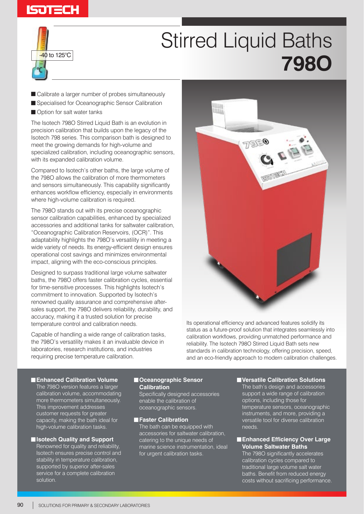 798O Large Volume Stirred Liquid Bath Datasheet